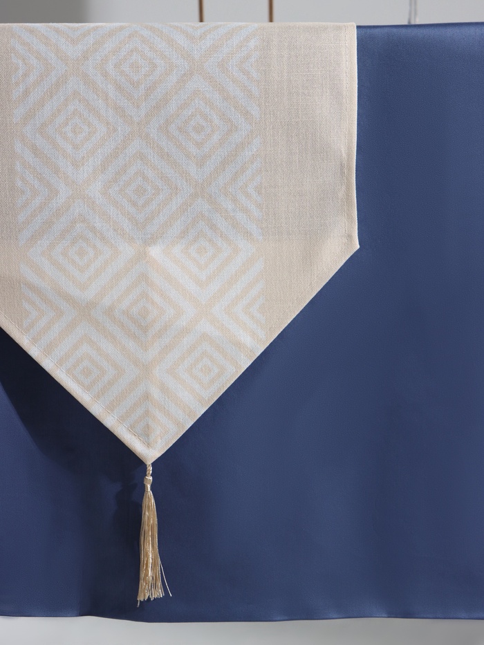 Дорожка на стол «Этель. Геометрия», 35×180 см, 200 г/м², бежевая