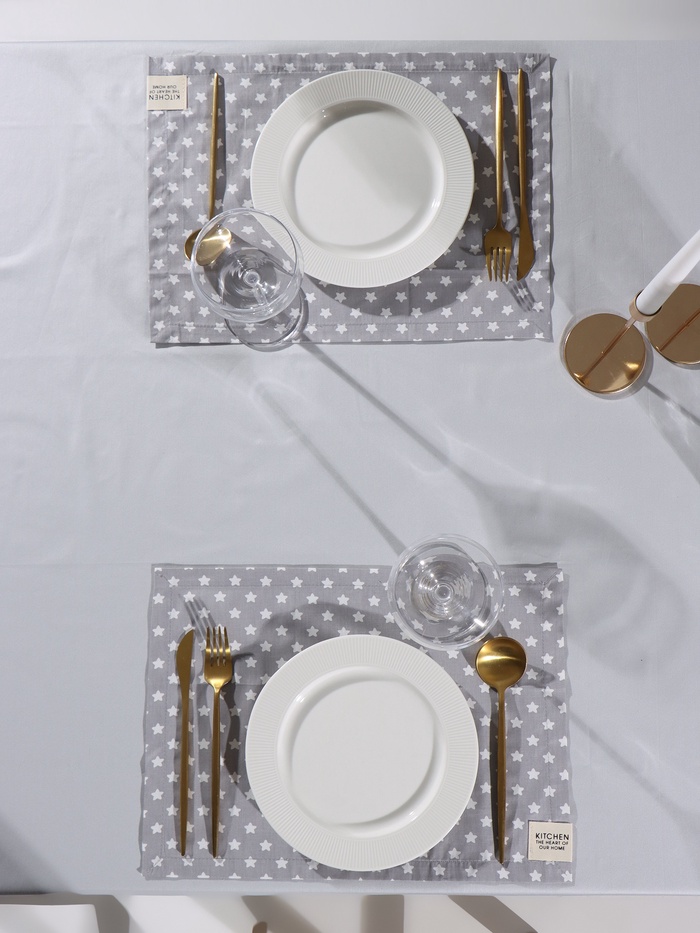 Набор салфеток «Этель. Звёзды», 30×40 см - 2 шт., сатин 110 г/м²