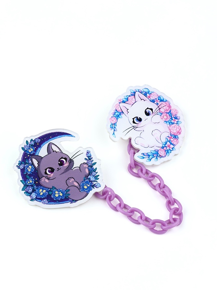 Значки на цепочке «Лунная призма», 13×10 см, набор 2 шт.