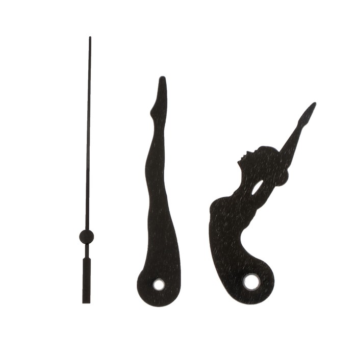 Комплект стрелок для часов, з шт., 82/75/80 мм, фасовка 10 шт., чёрные