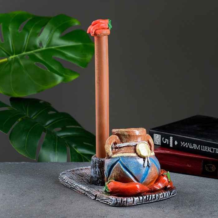 Держатель для бумажного полотенца "Амфора и перцы" 20х12х11см