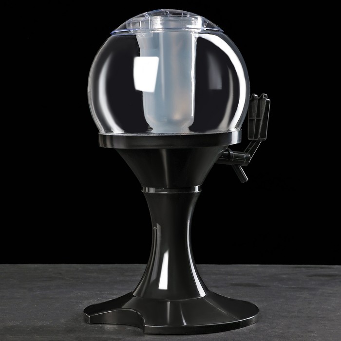 Башня пивная «Сфера», 3 л, колба для льда, пластик, чёрная