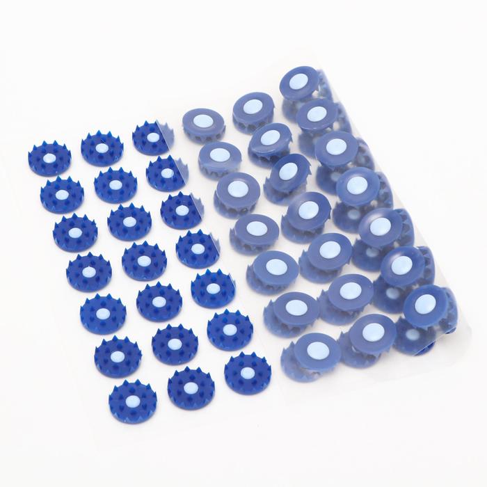 Аппликатор «Кузнецова», 70 колючек, пленка, 23×32 см, синий.