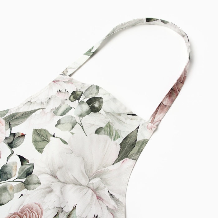 Кухонный набор «Этель. Пионы»: полотенце 40×73 см, прихватка 19×19 см, фартук 60×65±5 см