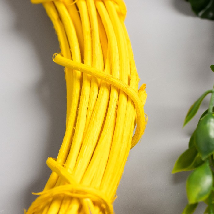 Кольцо для изготовления ловца снов «Жёлтый», d=30 см, ротанг