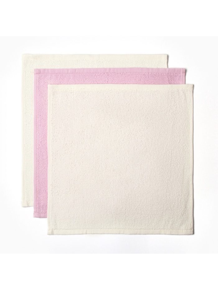 Набор махровых полотенец «Этель. Енот и лисичка», 30×30 см - 3 шт., хлопок 100%