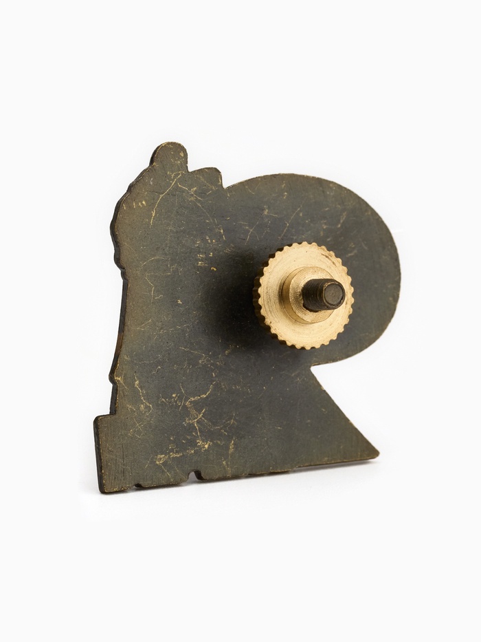 Значок «9 мая» 3 см, цветной в золоте