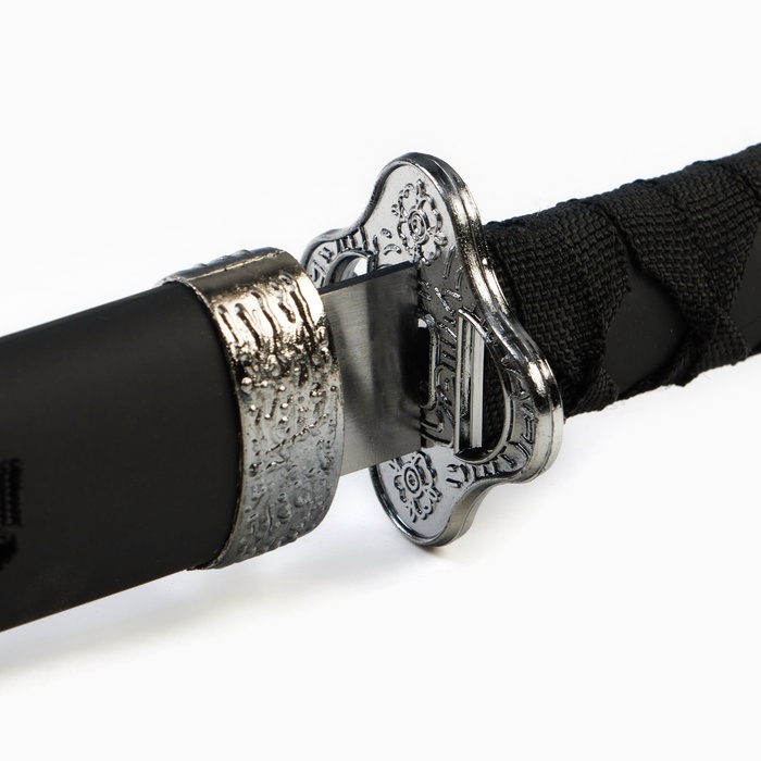 Макет оружия «Сувенирные катаны на подставке 3в1. Классик», подарочный набор, ножны кожзам, чёрный, 47 см; 70 см; 89 см