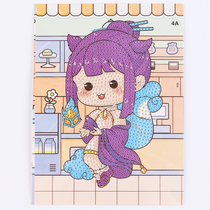 Алмазная вышивка «Майко», 13.7×18.3 см, картон, с частичным заполнением