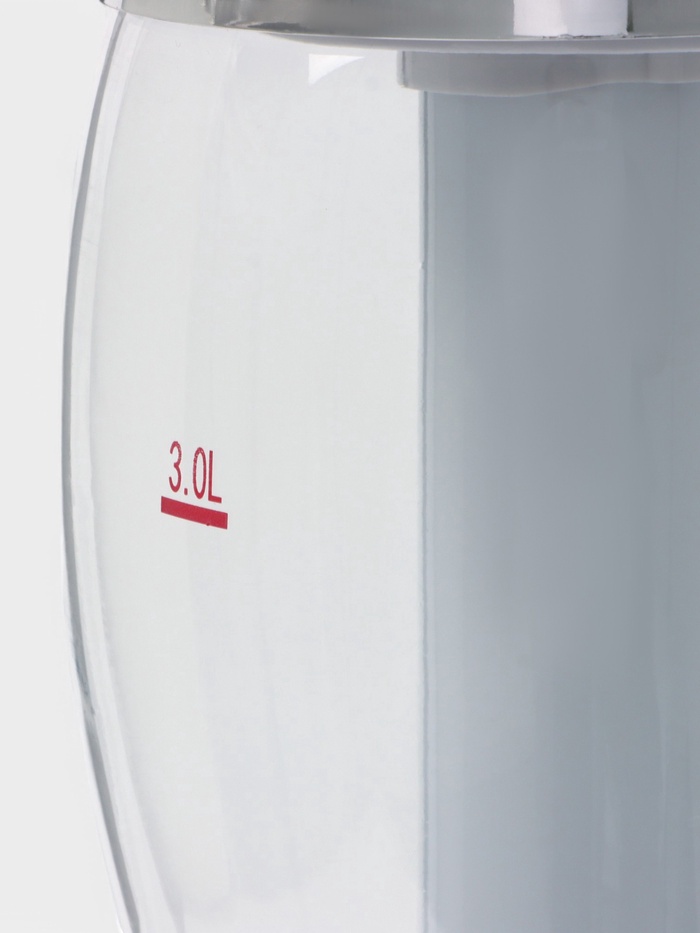 Башня пивная VaviloneDouble, колба 3 л, ёмкость для льда, подсветка, пластик, серебристая