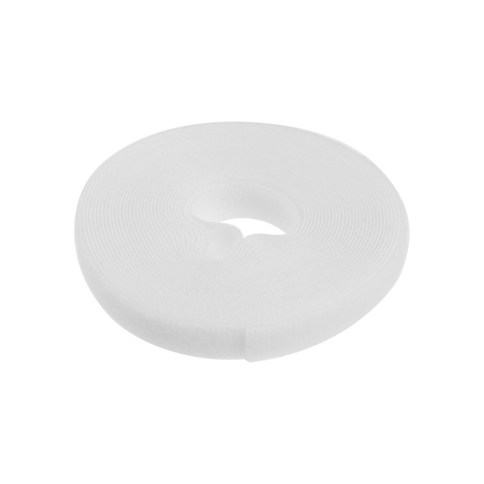 Лента-липучка для проводов 5000×10×1.5 мм ТУНДРА, белая, 1 шт.