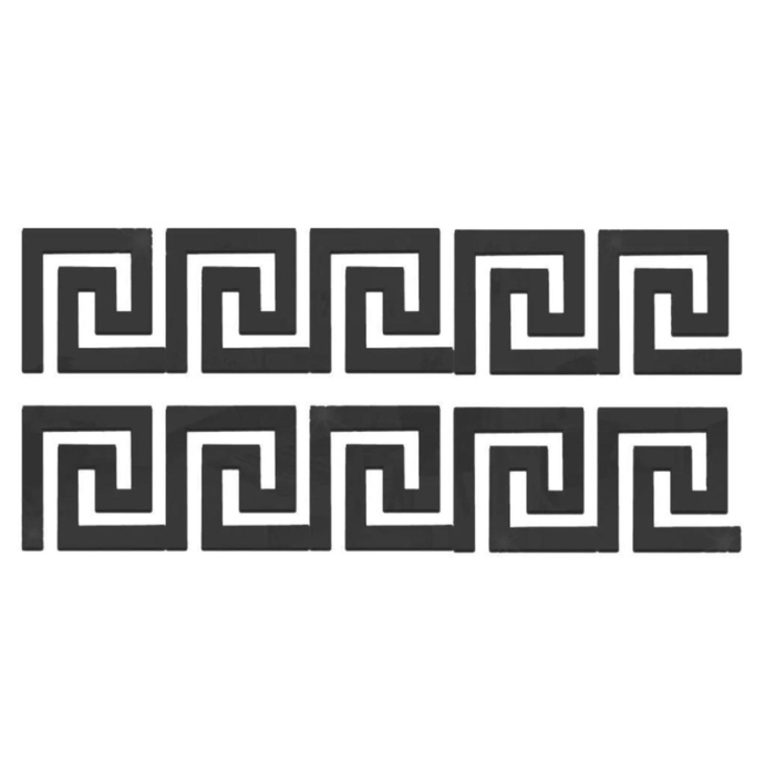 Зеркало настенное «Лабиринт», на клеевой основе, акриловое, 10 шт., 10×10 см, чёрное