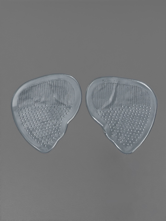 Полустельки для обуви, с протектором, силиконовые, 7×6.5 см, пара, прозрачные