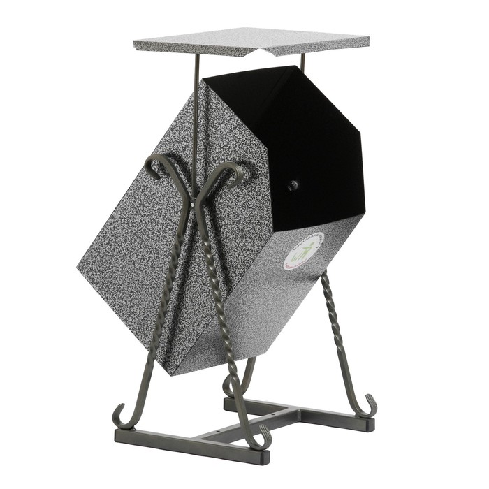 Урна для мусора «Квадратная», уличная, с крышей, 22 л, бак 0.5 мм, 63×33×33 см, серая