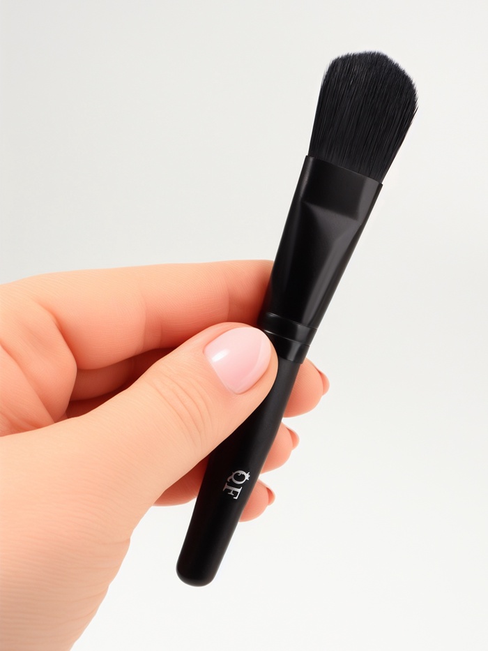 Кисть для макияжа, 12.5 (± 1) см, чёрная
