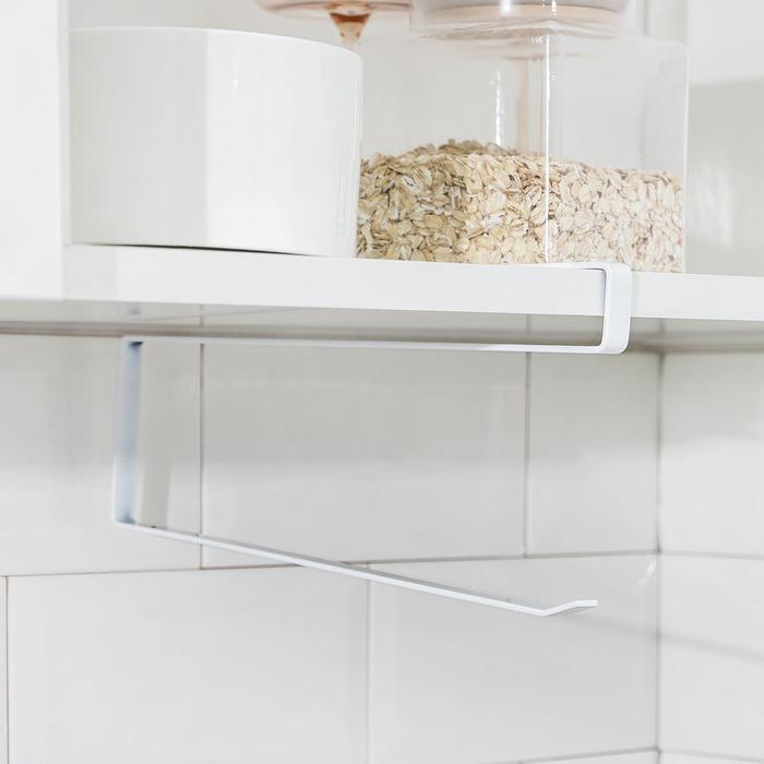 Держатель для бумажных полотенец подвесной Доляна, 26×11×1.2 см, белый