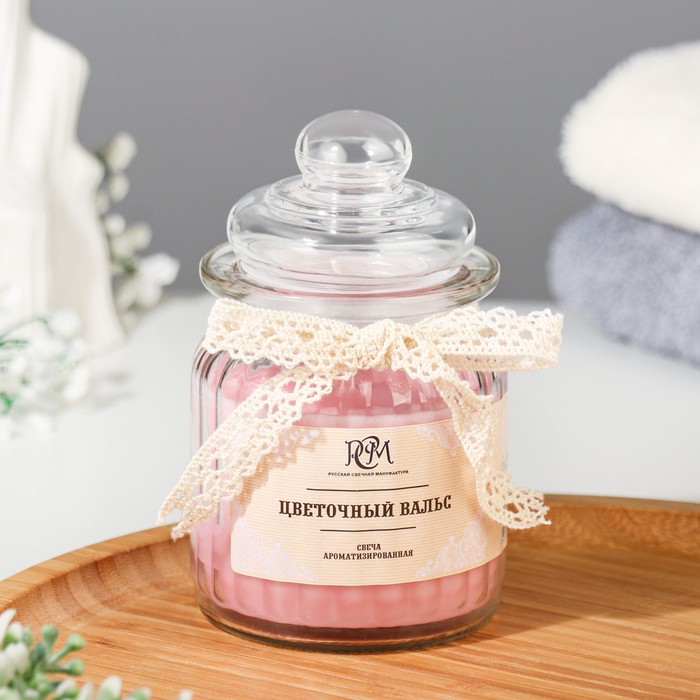 Ароматическая свеча в банке «Цветочный вальс» 180 г, время горения 45 ч