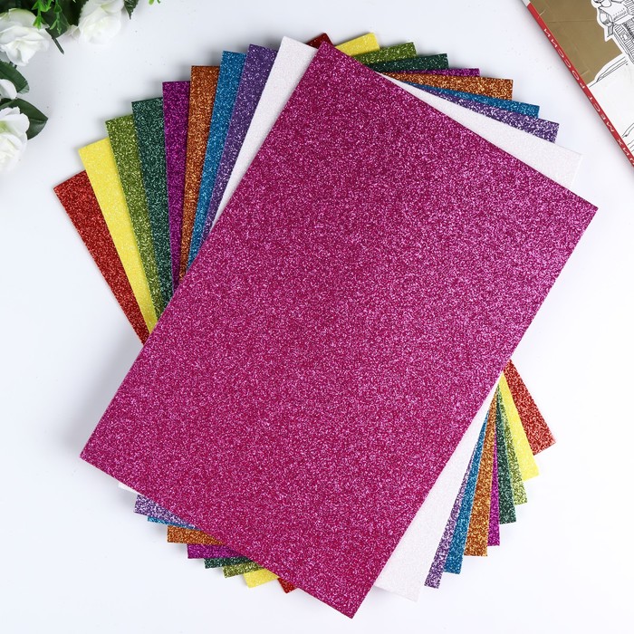 Набор глиттерного фоамирана Magic 4 Hobby ассорти №2, 20×30 см, 2 мм, 10 шт.