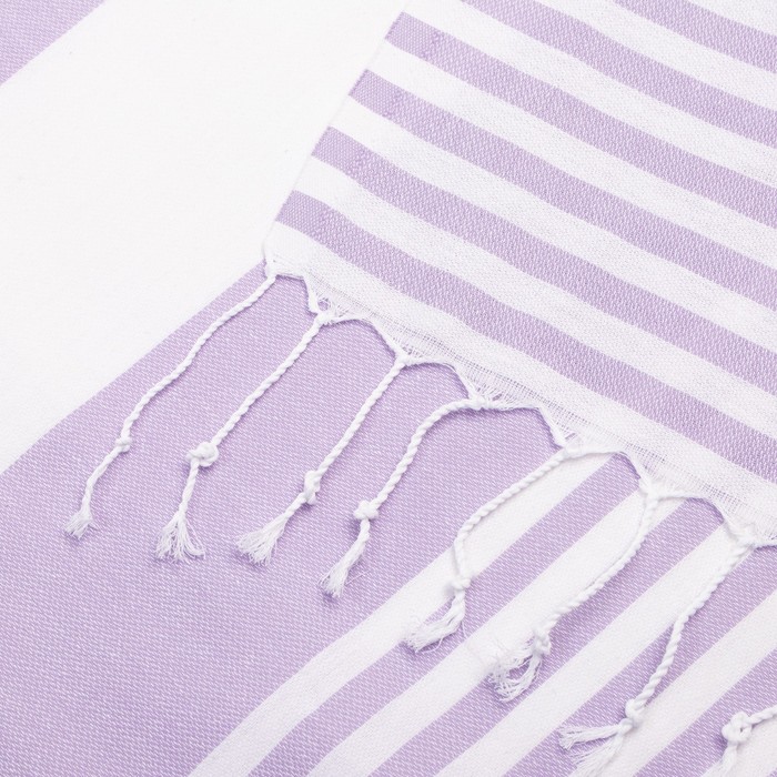 Полотенце - пештемаль пляжное «Фортуна», 100×180 см, хлопок 100%, сиреневое
