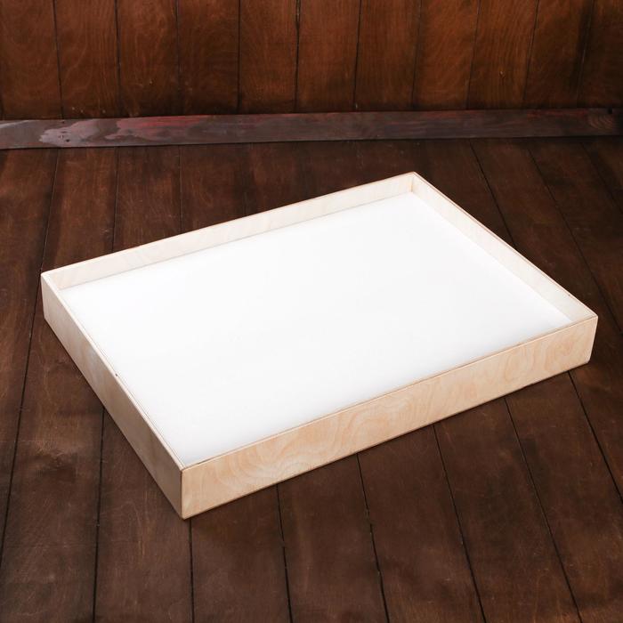 Планшет для рисования песком 42×60 см, фанера, оргстекло, с цветной подсветкой и пультом