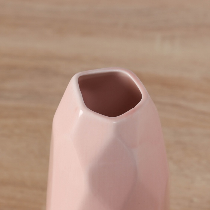 Ваза «Авиталь галант», 17×6.5 см, керамика, розовая