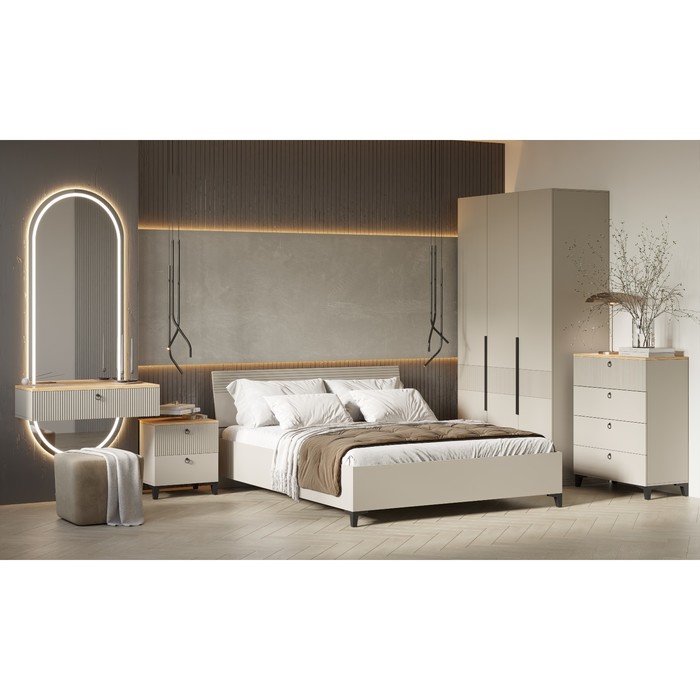 Тумба подвесная «Ника», 800×300×180 мм, цвет кашемир/дуб/бежевый МДФ