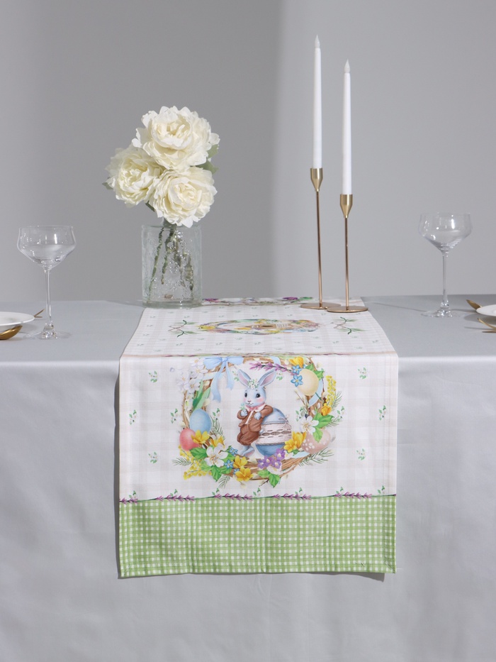 Дорожка на стол «Уютная Пасха», 40×146 см, 100% хлопок, саржа 190 г/м²