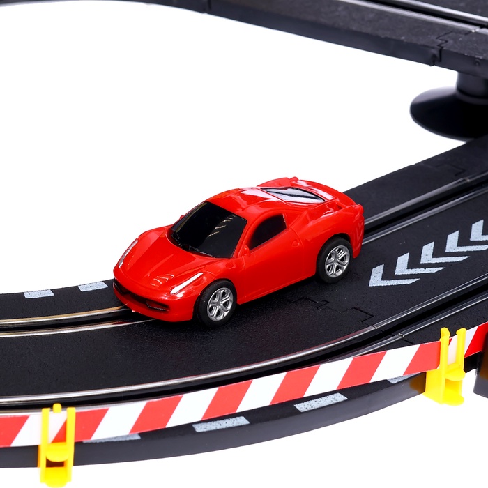 Автотрек «Гонки на суперкарах», 546 см, с 2 машинами, пульт + ручной генератор, работает от сети