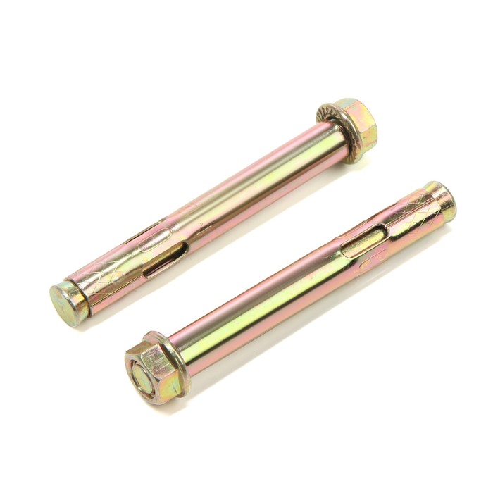 Анкерный болт СТРОЙБАТ, с гайкой, оцинкованный, 12×99 мм, 2 шт.