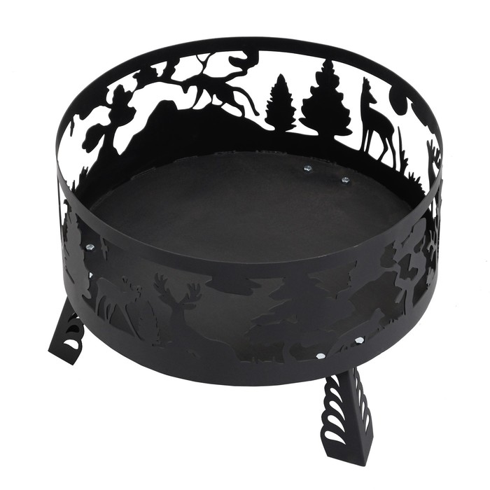 Костровая чаша «Лес», d=60 см, h=42 см, толщина стали 3 мм