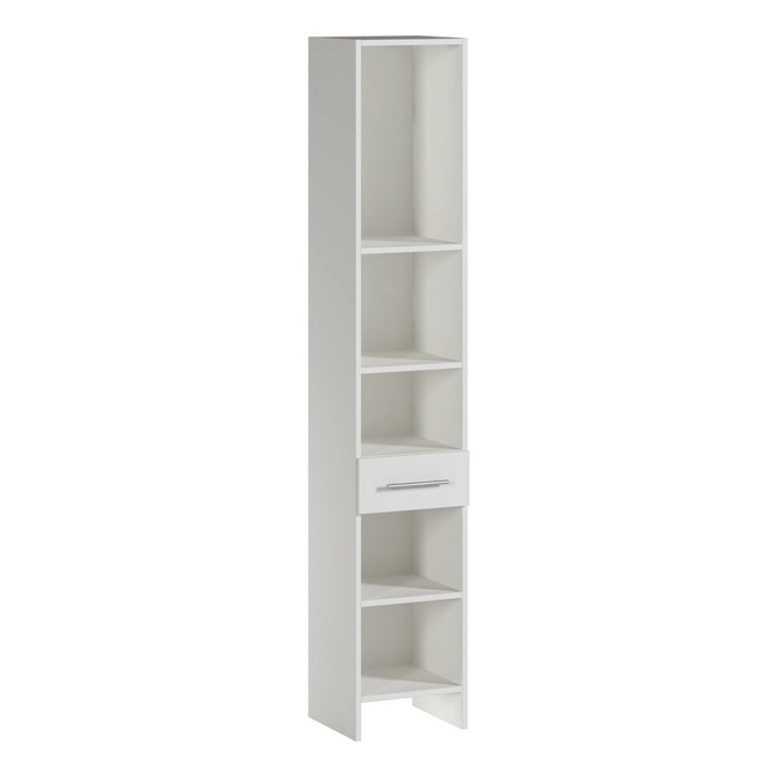 Шкаф - пенал напольный для ванной комнаты «Клик Мебель», 300×300×1850 мм, цвет белый/дуб сонома