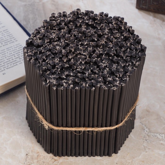 Набор свечей ритуальных, чёрные № 100, 2 кг