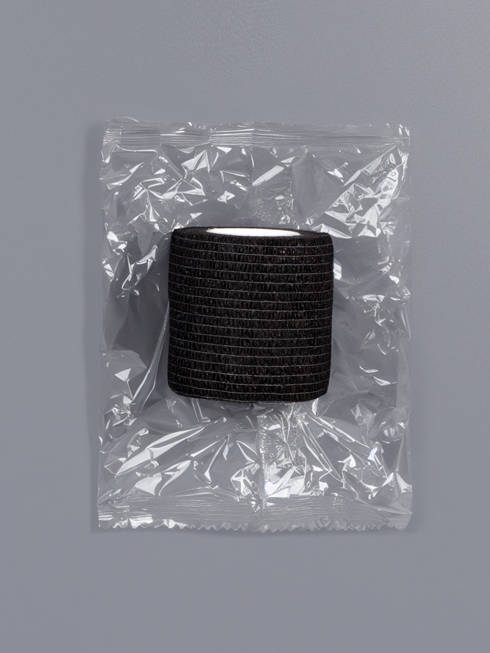 Лента бандажная, 5 см × 5 м, чёрная