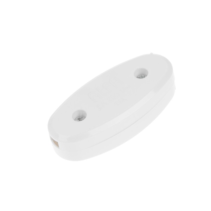 Выключатель на шнур 6 А, 250 В, белый, 1 шт.