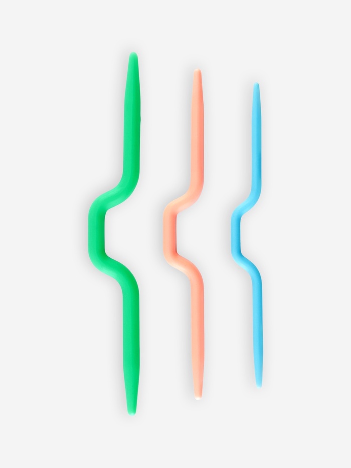 Набор вспомогательных спиц для вязания, d=3/4/5 мм, 3 шт., МИКС