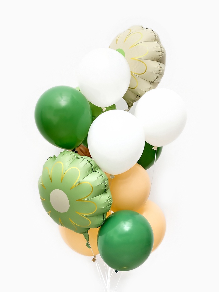 Воздушные шары «Капибара с ромашкой», фольга, латекс, набор 12 шт.