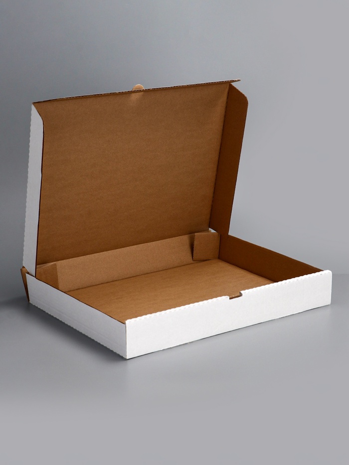 Коробка для пирога и пиццы, белая, 45×33×6 см