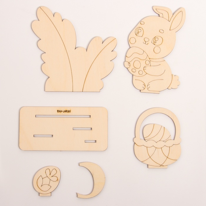 Заготовки для творчества. Роспись по дереву «Зайчик»