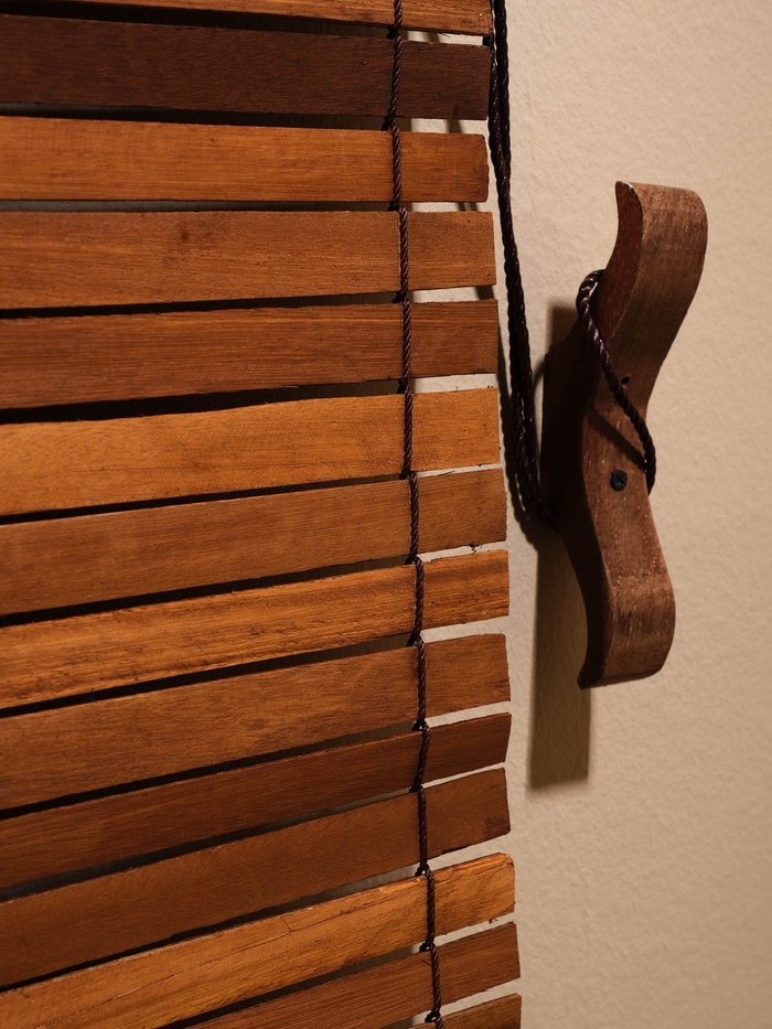 Жалюзи деревянные, 200×150×0.7 см, коричневые