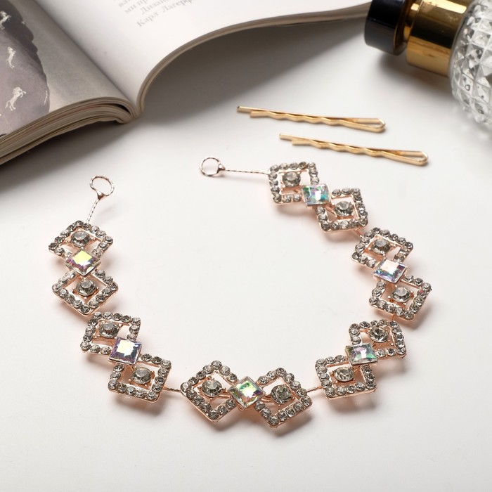 Аксессуар для волос «Каролин», квадраты, 23.5×2 см