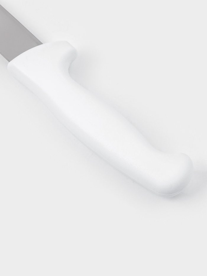 Нож для бисквита, ровный край, ручка пластик, рабочая поверхность 29.5 см, толщина лезвия 2 мм, белый