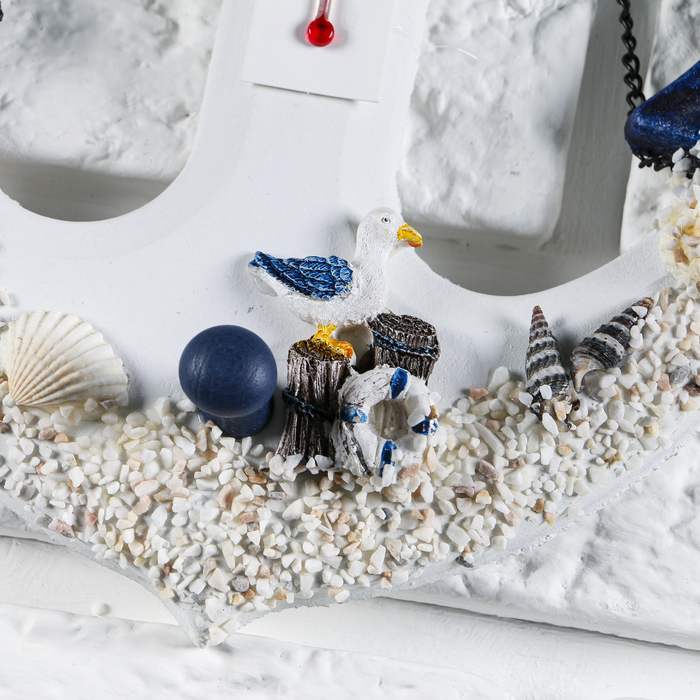 Декор настенный, панно с термометром «Якорь с цепью», 33×23×5 см