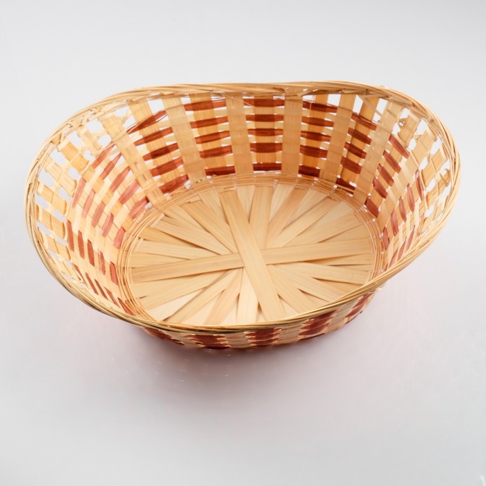 Корзина плетёная для хранения «Ладья», 41×28×15 см, бамбук