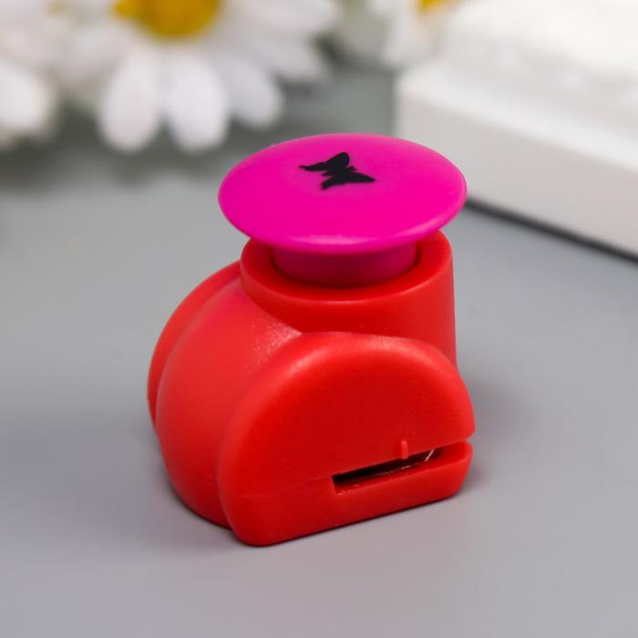 Дырокол фигурный кнопка «Бабочка», d=1 см, 4.3×4×3 см, МИКС