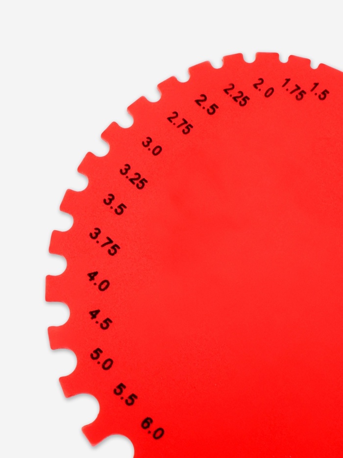 Линейка для определения размера спиц для вязания «Яблочко», 11×9 см