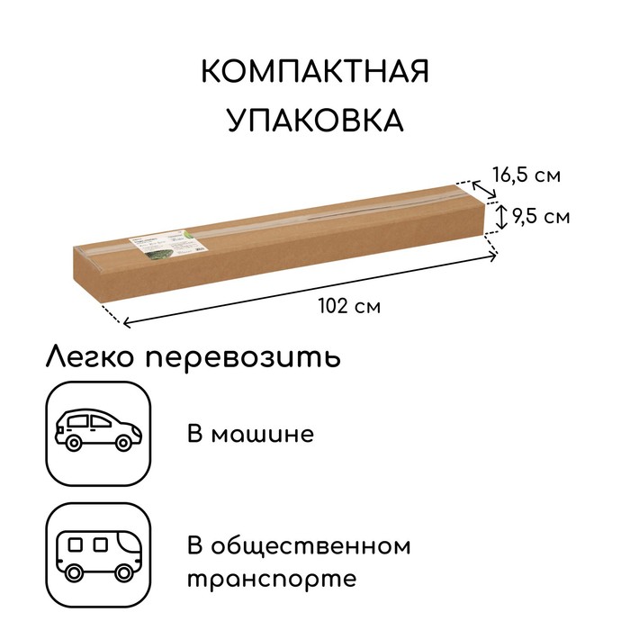 Грядка оцинкованная, компакт, 200×100×15 см, Greengo