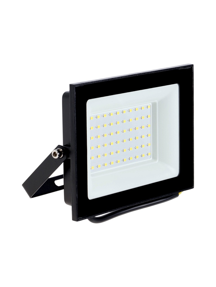 Прожектор светодиодный VKL Electric, 70 Вт, 8400 лм, 6500К, IP65, 220 В, чёрный, свечение холодное белое