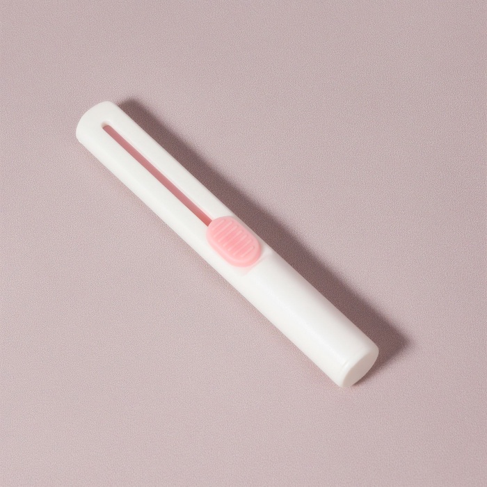 Бритва для коррекции бровей, с регулятором, белая, розовая