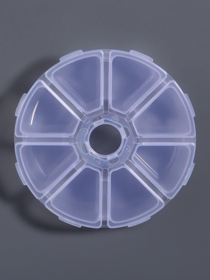 Органайзер для хранения мелочей, 8 ячеек, d=10.5×3 см, прозрачный