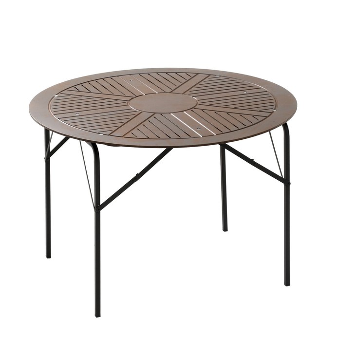 Набор садовой мебели «Бистро», 4 стула, круглый стол, коричневый